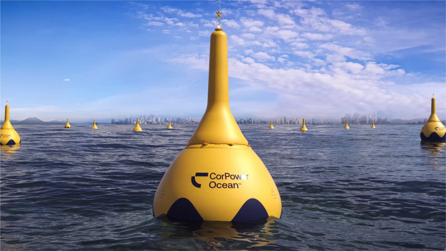 A CorPower Wave Energy Buoy at sea