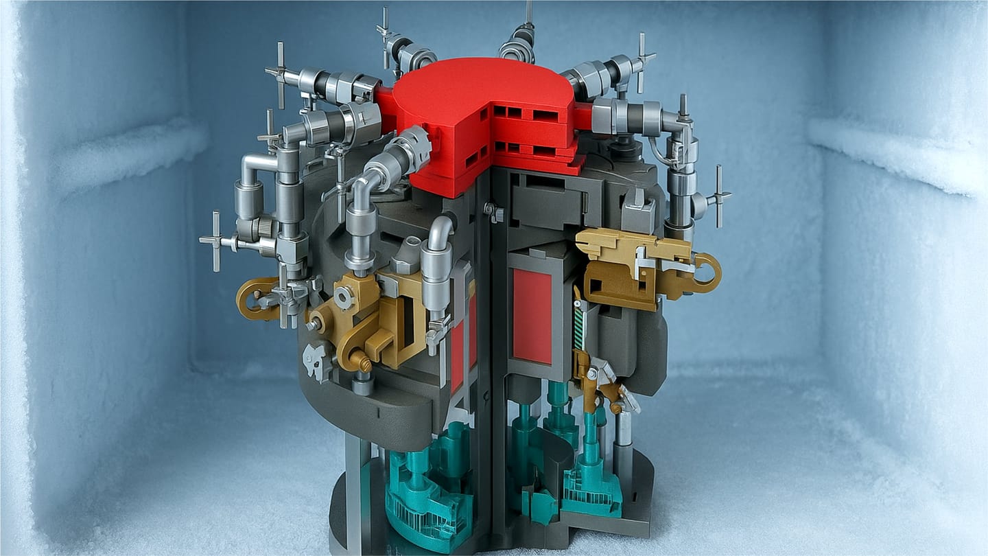 An inside replication of a magnetocaloric heat pump