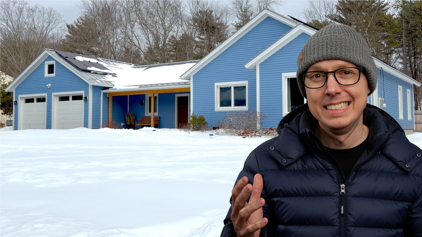 Matt Ferrell stood in front of his house in the snow