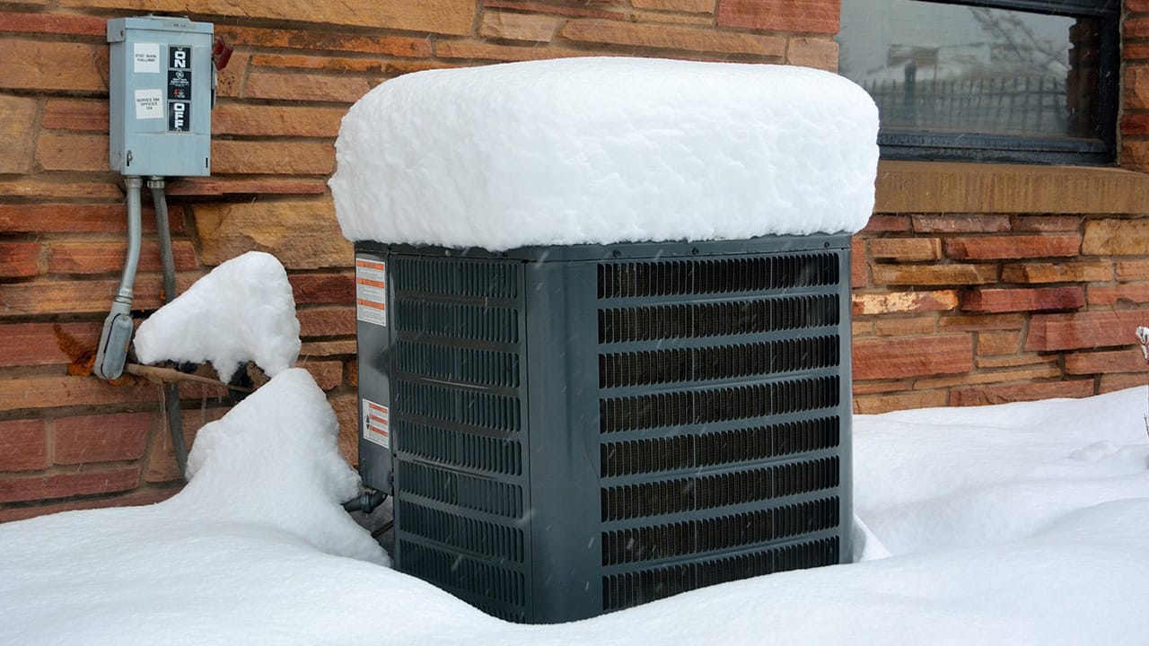Heat Pump Under Snow