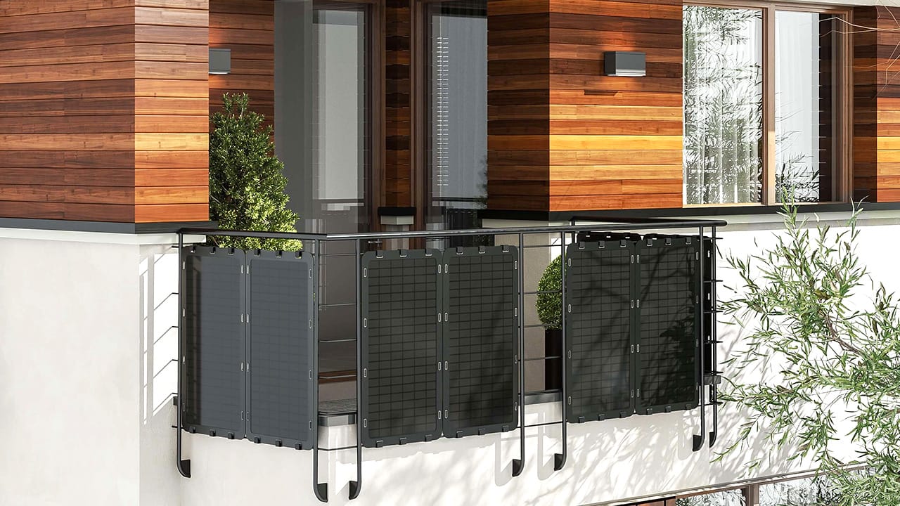 Apartment Balcony with Solar Panels