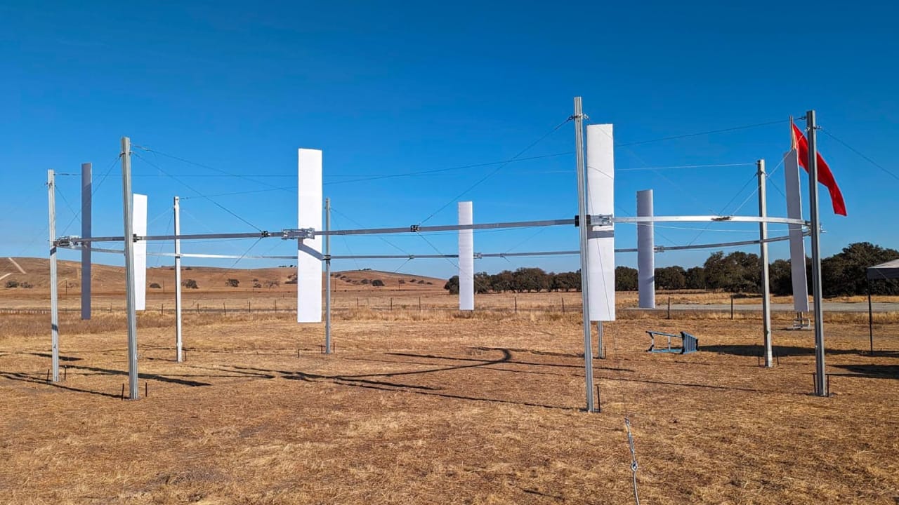 Airloom horizontal wind turbine setup